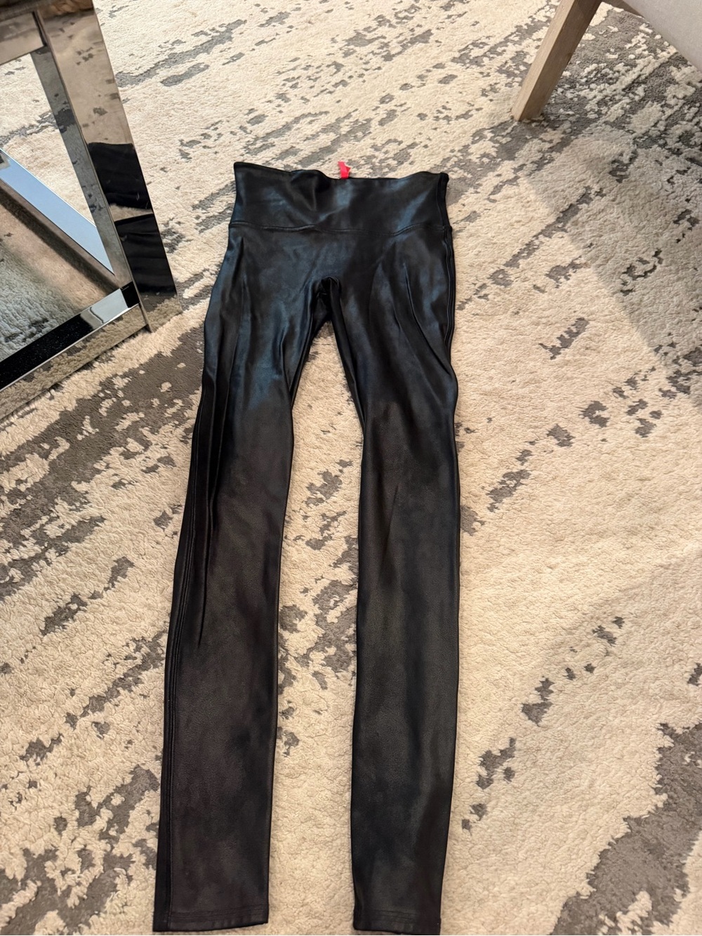 Spanx high -Waist Black Faux-Leather Women’s Jeans